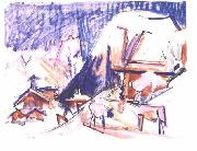 Snow at the Staffelalp Ernst Ludwig Kirchner